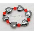 Hematite Heart beads bracelet